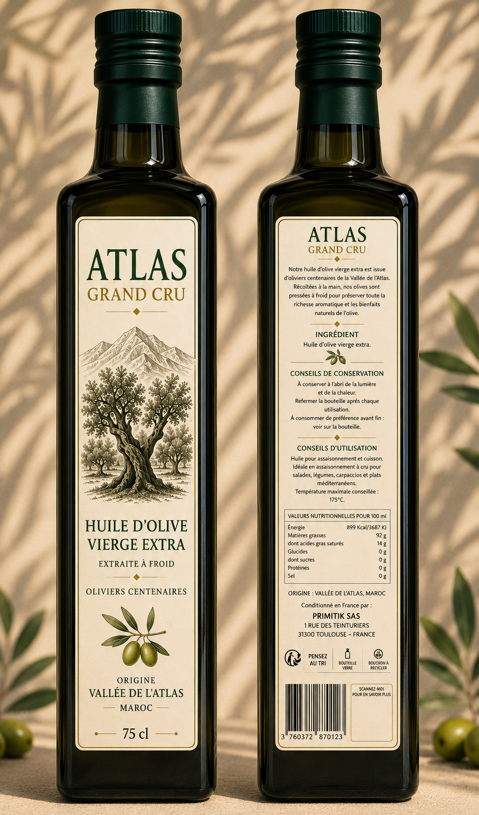 Bouteille Atlas Grand Cru 75 cl tarif pro